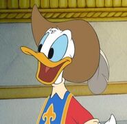 Donald Duck (Iconic tempered duck, feathered companion of Mickey Mouse, ally of Hercules and Aladdin's resistance movement, also main combatant of the main resistance movement, clashed with Shan Yu and Huns, Nessus, the Hydra, the Horned King and barbarians, Lady Tremaine, Frollo and soldiers, Edgar, Pete and gang, Madam Medusa, Mr. Winkie, Hades and shades, in various fights and battles, including the attack on the heroes, the battles of Castle Grimhilde, Underworld, and Bald Mountain, contributed his effort in stopping Maleficent and Chernabog in battle of Bald Mountain, survived and celebrated the end at the King's castle in Paris before heading to New York City along with Mickey and friends)