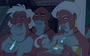 Atlanteans (Citizens of Atlantis, companions of Milo Thatch, clashed with Ursula during battle under the sea, most swept up by Ursula's flood in the final events, most survived and remained in Atlantis for medication)