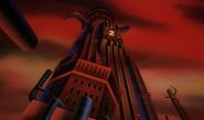 Zurg Tower (Headquarters of the Evil Emperor Zurg, also one of the main battle sceneries, most likely destroyed by the self-destruction weapon of Zurg, during battle of Planet Z)