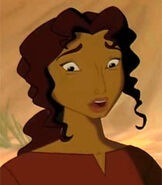 Miriam (Hebrew woman, sister of Moses, ally of Aladdin's alliance, also joined the main resistance force as moral support, contributed her effort in stopping Mok, Maleficent, and Chernabog in battle of Bald Mountain, survived and departed with Moses and his family to lands unknown)