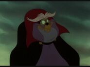 The Grand Duke of Owls (Former ally of Ratigan's faction, became a replacement for one of Scar's deceased allies by the finale of the first war, met his end by Mickey Mouse, who transformed him into a small fearful owl, chased away by his nephew Hunch)