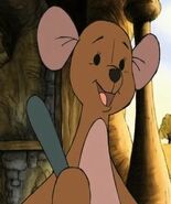 Kanga (Kind kangaroo, mother of Roo, inhabitant of the One Hundred Acre Wood, appeared at the Epilogue alongside Owl welcoming Winnie and his friends back to the One Hundred Acre Wood)