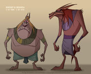 Khesef and Sekhem (Monsters crafted by Osiris for the Battle for Olympus.)