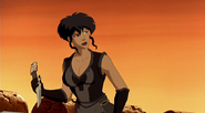 Kerrie (Sister of Julie, former captive of Dr. Schechter and the Coachman, freed by Mulan's rescue party, reunited with her sister, minor combatant of the RLS Legacy, the Holy Land's task-force, and the main resistance force, clashed with Shan-Yu's Hun warriors, contributed her effort in stopping Mok, Maleficent, and Chernabog in battle of Bald Mountain, survived and celebrated the end at the Grand Councilwoman's headquarters along with Julie and Germaine, departed to parts unknown)