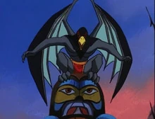 Diablo's transformation into Raven Gargoyle, during the final events of the second war of Disney Vs Marvel Villains