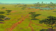 The Pride Lands (Region, presumably situated in Africa, homeland of several heroes and villains, including Simba, and Scar, taken over by McLeach and Scar's forces, and mostly destroyed by the Firebird and the Lava Titan's rampage, also one of the main battle sceneries, restored by the Defenders of the Wild, by the end of the First War)