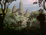 Ancient Ruins (Ancient temple, and the resting place of King Louie and his Bandar-log, mostly destroyed by Commander Rourke's explosive dynamites)