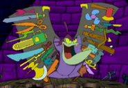 Fritz (One of Count Nefarious's monsters is vaporized by Missingno.)