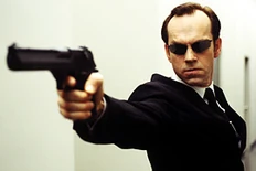 Bishop as Agent Smith in the Live action Universe.
