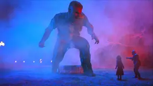 Papi rugiendo a Cliff y Jane.