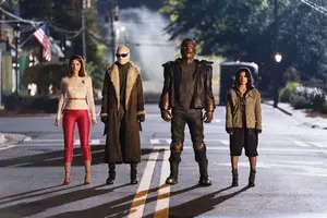 Doom Patrol (TV Series) Episode Pilot.webp (169 kB) Rita with Crazy Jane, Robot Man, and Negative Man.