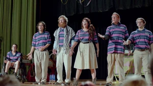El club del coro de la escuela en uno de sus actos.