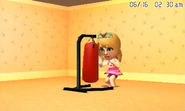 Peach beating up a punching bag in the middle of the night, after cooking apple pie with a frying pan (Part 3)