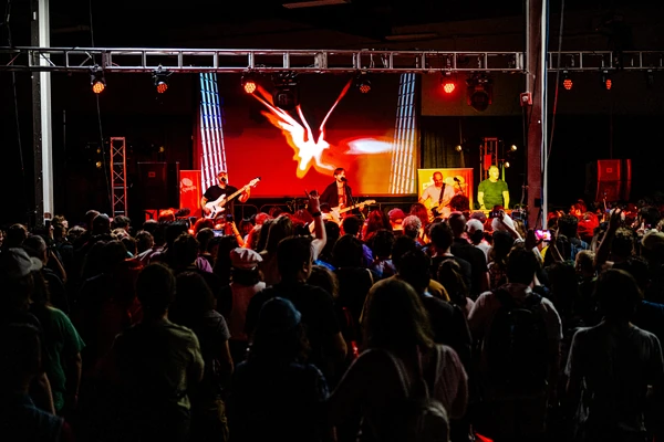 A view of the band from the audience at TMG2024