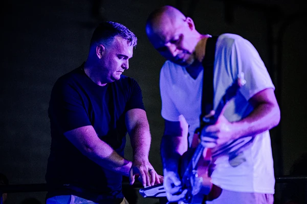 Bill and Joe jamming out together.