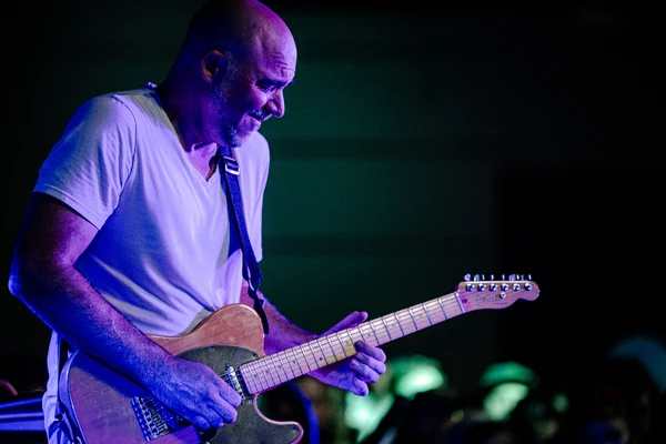 Joe jamming out hard on bass.