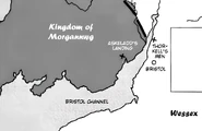 Askeladd's band's landing location in the Kingdom of Morgannwg, Wales (Chapter 25)