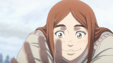 Anne admiring a ring