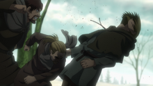 Thorfinn punches the man before Einar