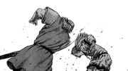 Thorfinn keeps taking Drott's punches