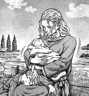 Arnheid dreams she is in the cart with Gardar, Hjalti and her baby