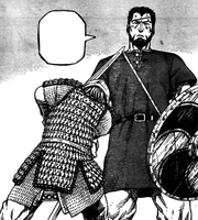 Canute distracts Wulf long enough to win their sparring session