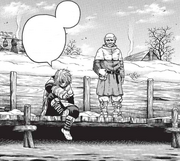 Leif and Thorfinn talk on the docks