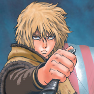 Thorfinn on the cover of volume 1.