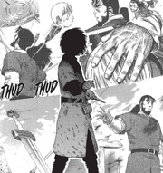 Thorfinn recalls his father's last moments when Thorkell asks him what makes a true warrior