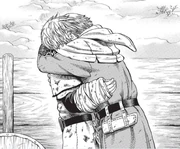 Leif hugs Thorfinn