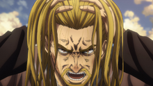 Thorfinn stands up and wants them to continue