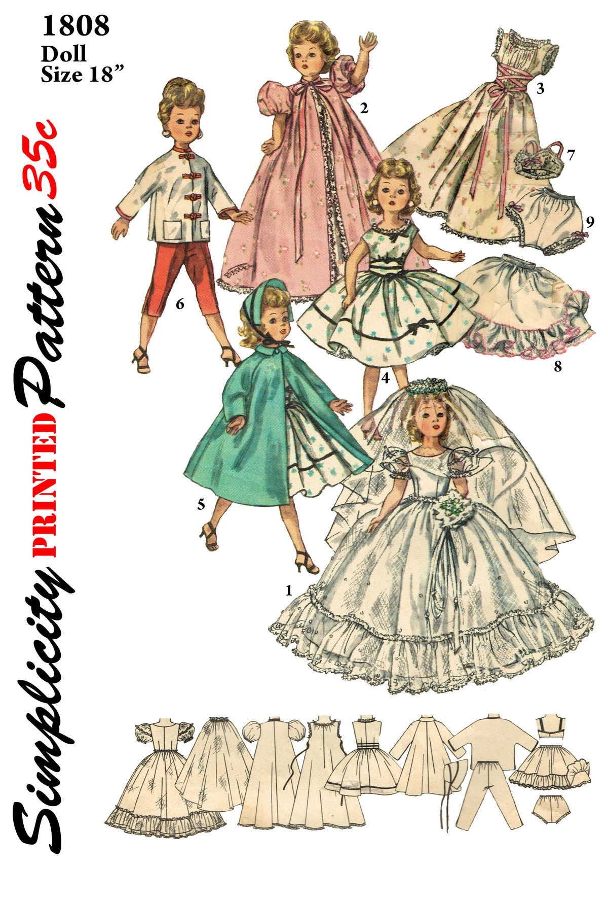Simplicity 1808 Vintage Doll Sewing Patterns Wiki Fandom