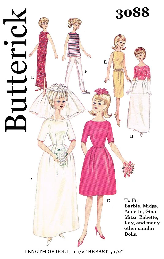 Butterick 3088 Vintage Doll Sewing Patterns Wiki Fandom