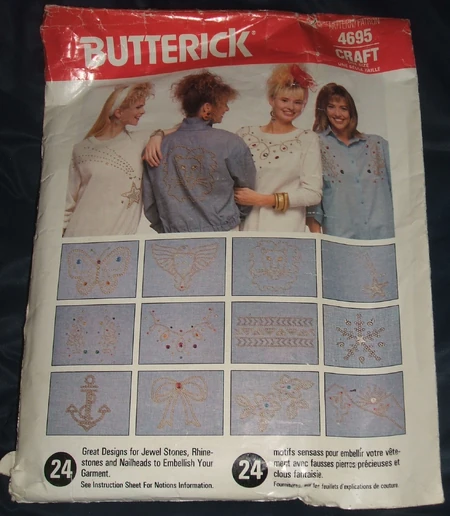 Butterick Craft Pattern 4695 Jewel Stone Rhinestone Designs (2)