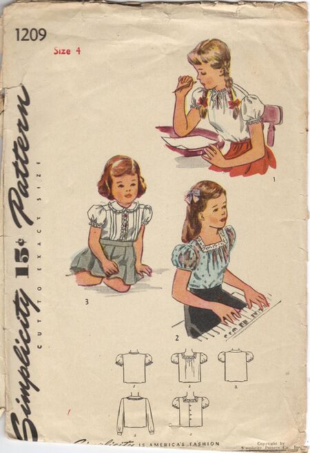 Children's and Girls' Blouse ©1944