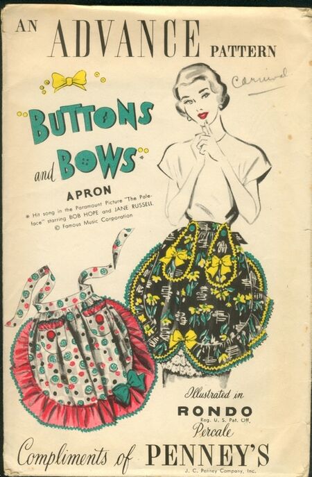 Advance Buttons and Bows Apron