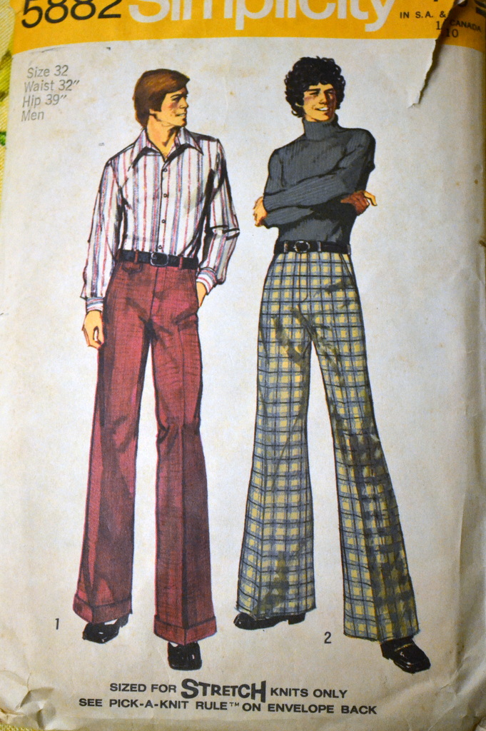 Bell bottom pants sewing pattern