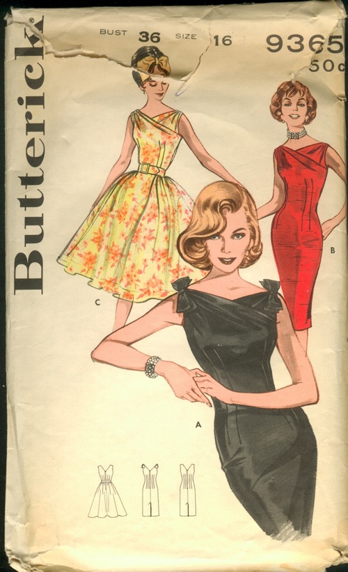 Butterick Pattern 6582 Retro Butterick 1960 Sheath Dresses with