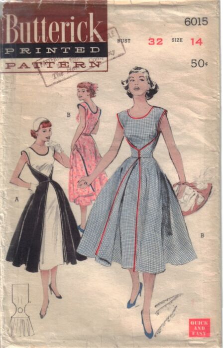 Butterick 6015, Vintage Sewing Patterns