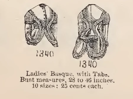 Butterick 1340 Ladies' Basque with Tabs