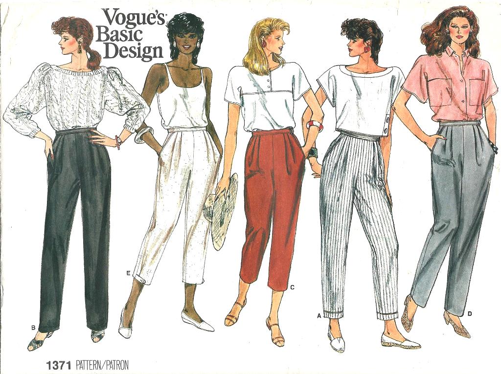 Adeline Trousers With Pleats Sewing Pattern With Tutorial Size US 6 UK 10  EU 38 - Etsy Norway
