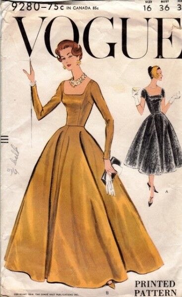 Vintage 1957 Vogue 9105 Sewing Pattern Misses' One-piece Dress and Slip  Dress Size 12 Bust 32 - Etsy | Vintage clothes patterns, Fashion  illustration vintage, Vintage dress patterns