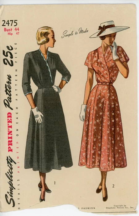 Simplicity 2475 B Women's One-Piece Dress