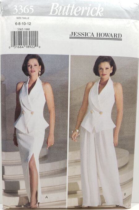 Butterick 3365 (c) 1994 Misses' Vest, Skirt & Pants