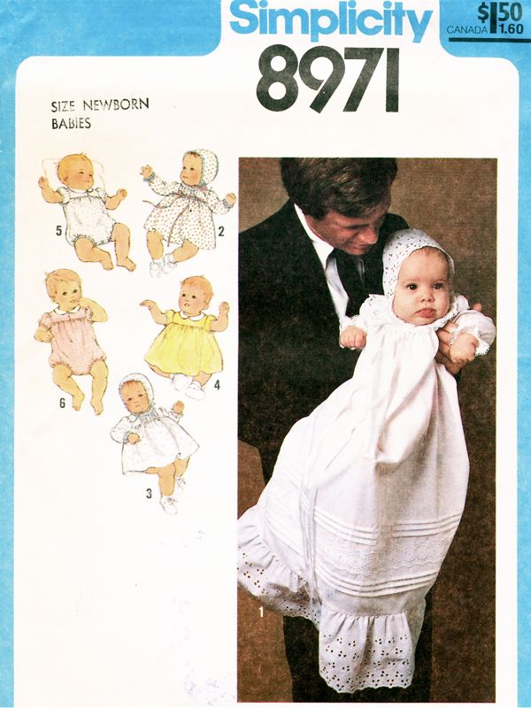 Christening Gown Romper Hat NB S M Baby Infant Butterick Sewing Pattern  4588 for sale online | eBay