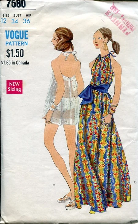 Vogue 7580 A | Vintage Sewing Patterns | Fandom