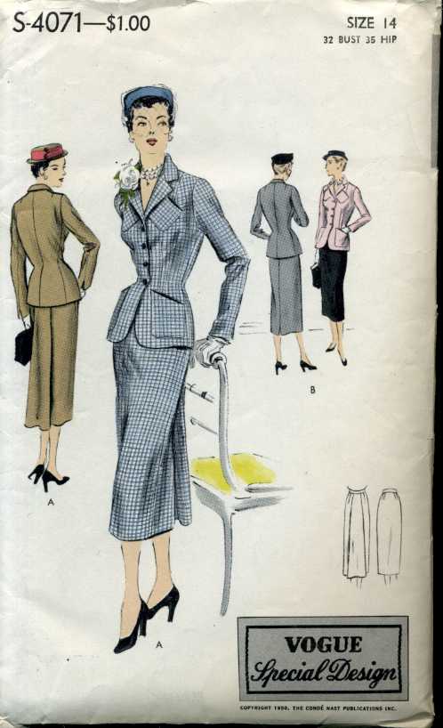 Vogue S-4071 | Vintage Sewing Patterns | Fandom