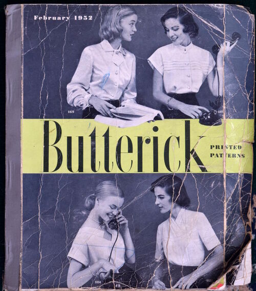 Butterick catalog feb 1952 cover