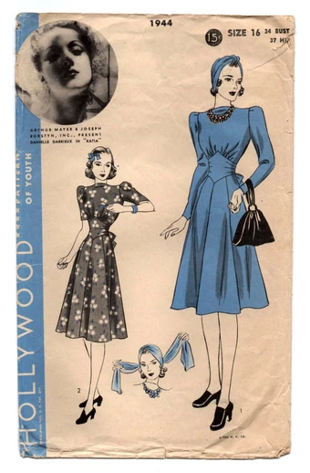 Hollywood 1944 A | Vintage Sewing Patterns | Fandom