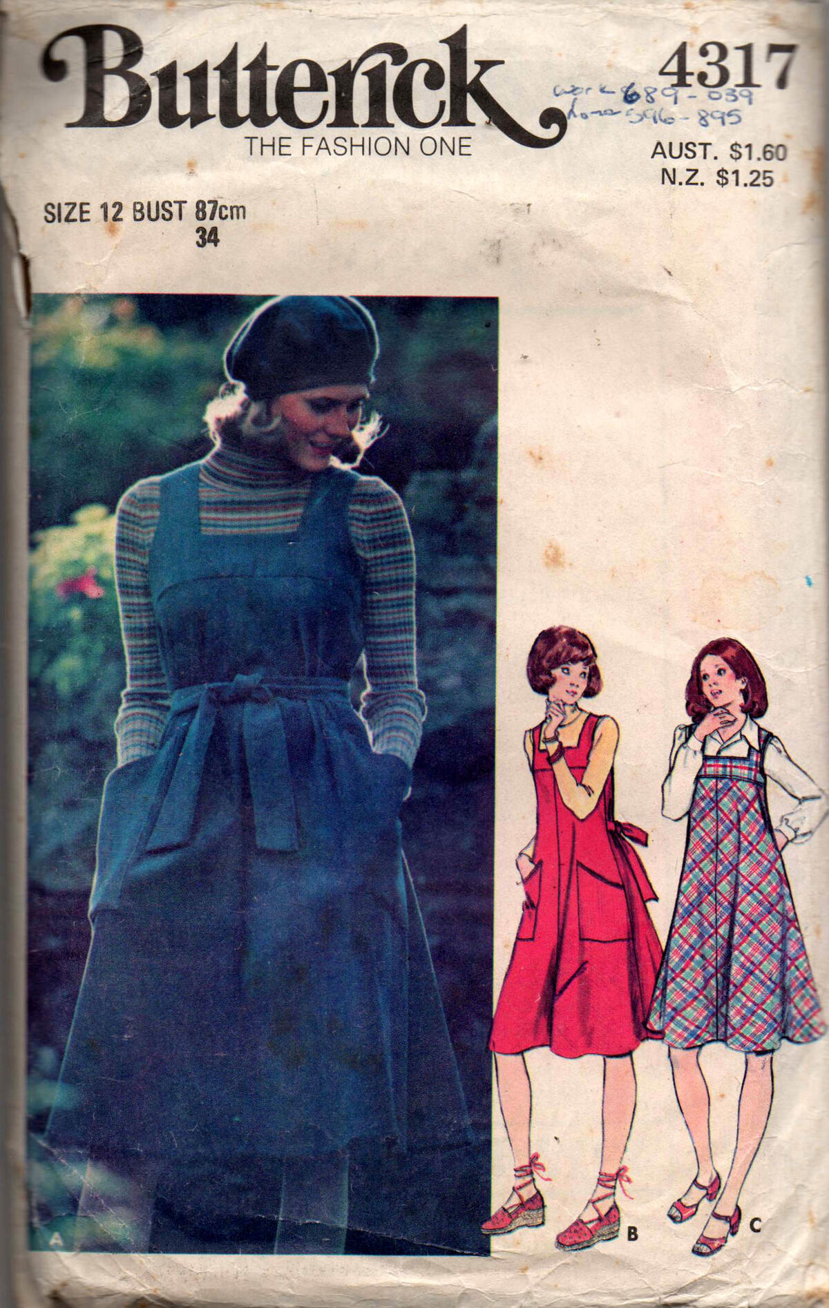 Butterick 4317 B | Vintage Sewing Patterns | Fandom